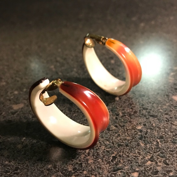 Jewelry Vintage Bakelite Clip On Hoop Earrings Poshmark